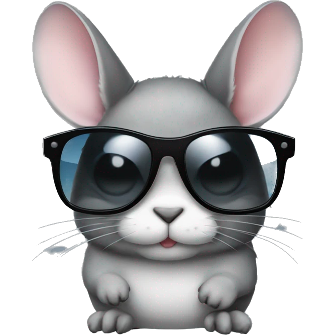 Chinchilla with sunglasses  emoji