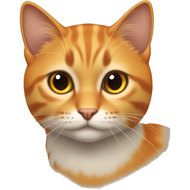 gato naranja esponjoso emoji