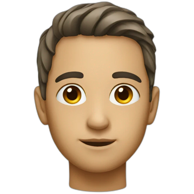 A photo highlighting the left profile of the face emoji