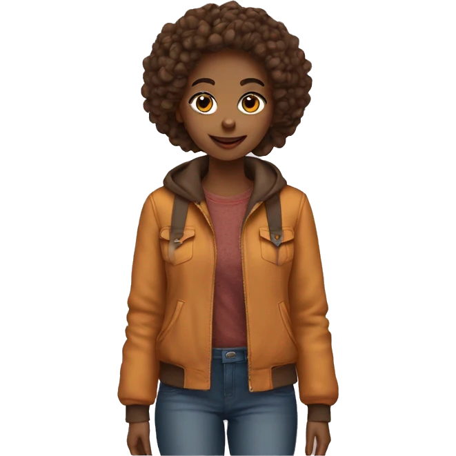 Girl withe autumn cute outfit  emoji