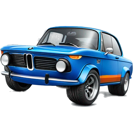 Blue BMW 2002 hot wheels  emoji