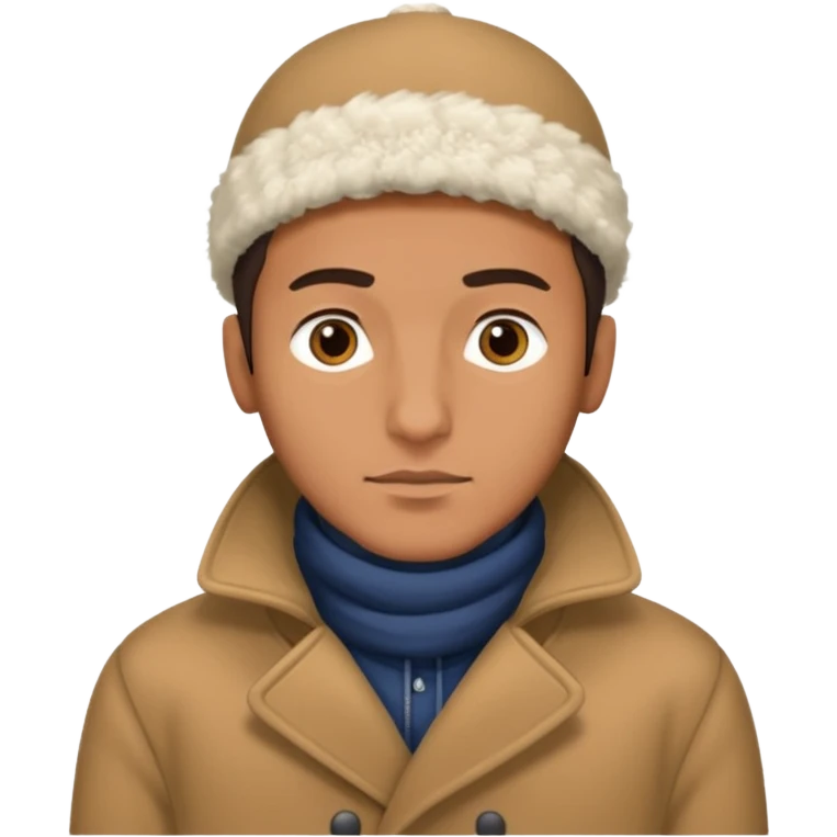 muslim man waiting outside in cold emoji