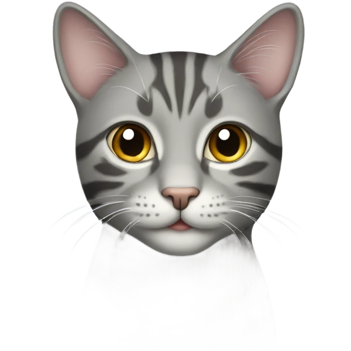 grey tabby cat  emoji