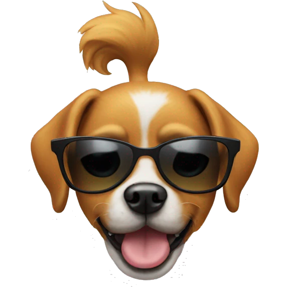dog wearing sunglasses  emoji