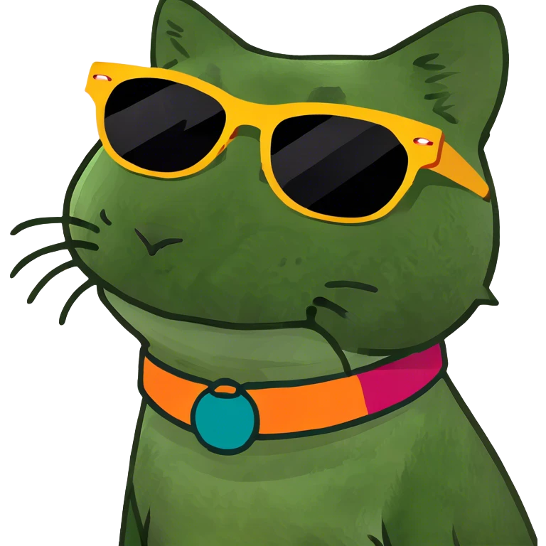 Cat with sunglasses emoji