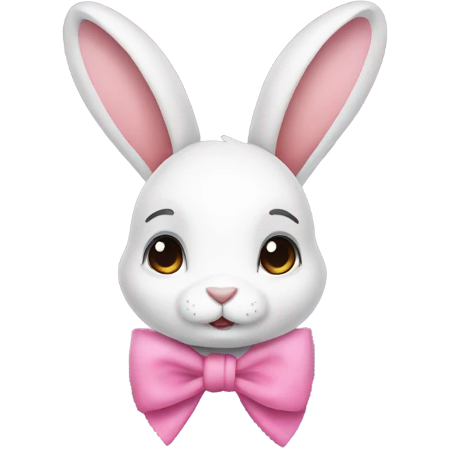 rabbit with pink bow emoji