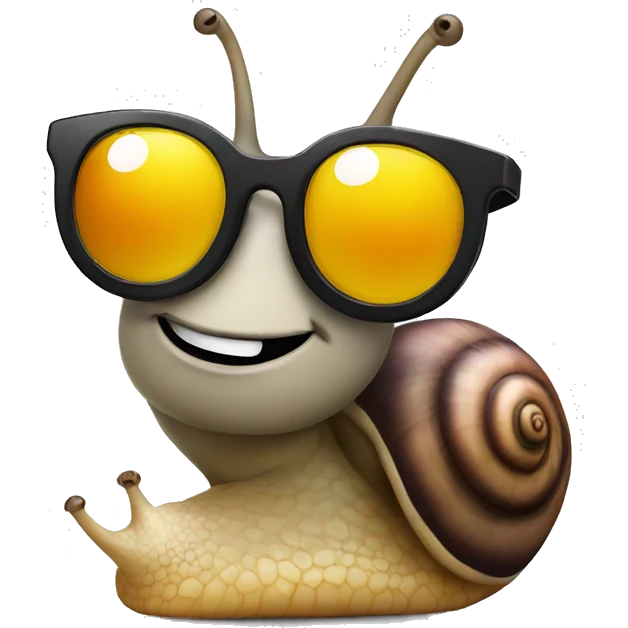 Snail with sunglasses  emoji