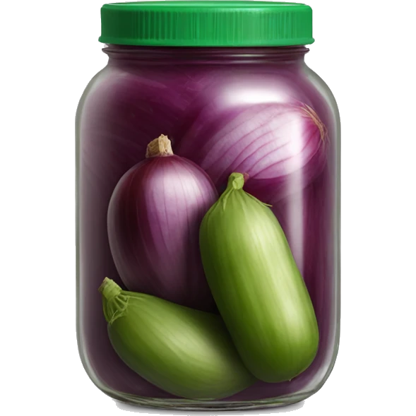 Pickle red onions in a jar emoji