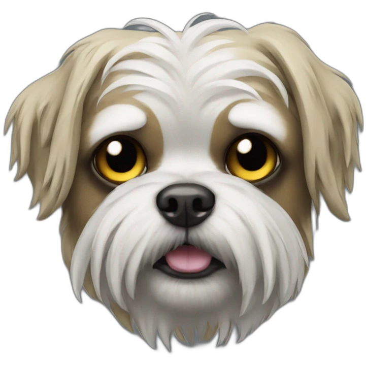 A shitzu dog zombie costume emoji