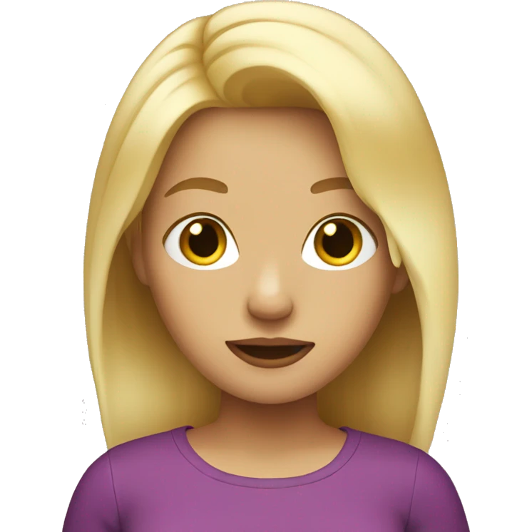 Emoji girl with blonde hair  emoji