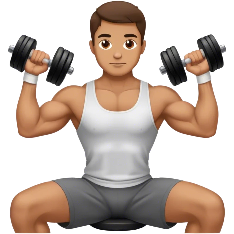 man seated weighted wrist curl emoji