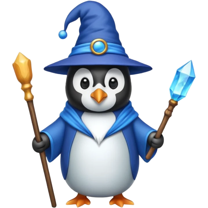 Penguin Wizard emoji