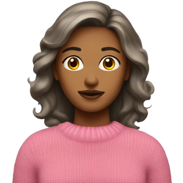 A women with pink sweater emoji