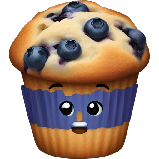 Blueberry muffin  emoji