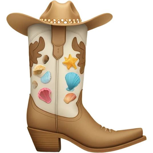 Beach cowgirl boots emoji
