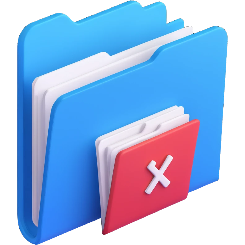 blue Windows folder icon with a small freelancer symbol like a laptop, pen, or handshake on the corner, representing freelance project files emoji
