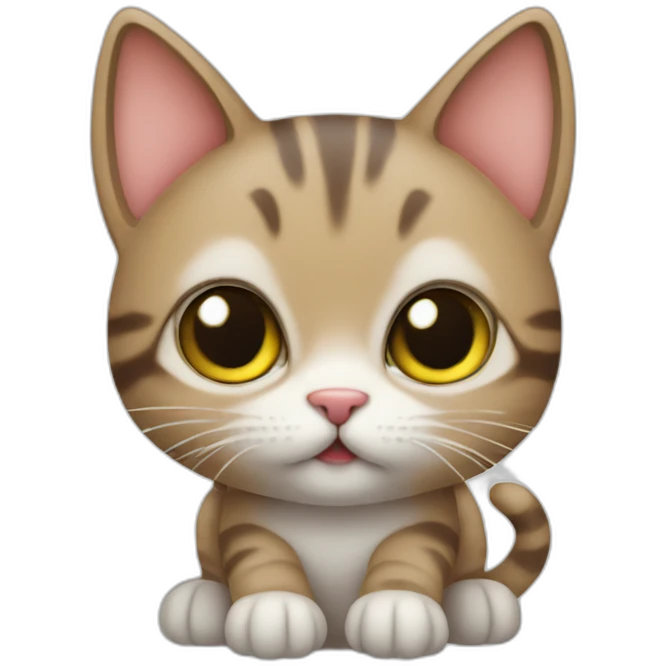 cat cute baby doing software emoji