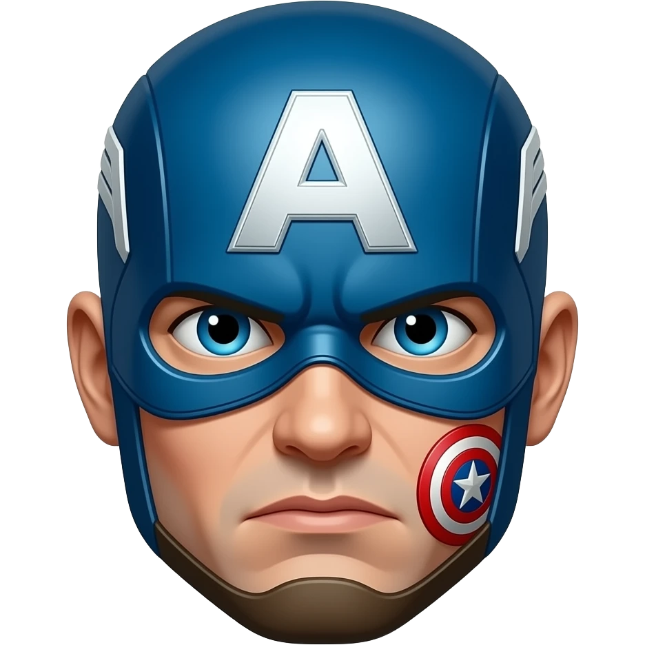 Marvel Captain America face emoji