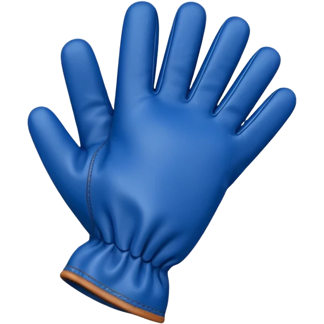 Protective Work Glove blue emoji