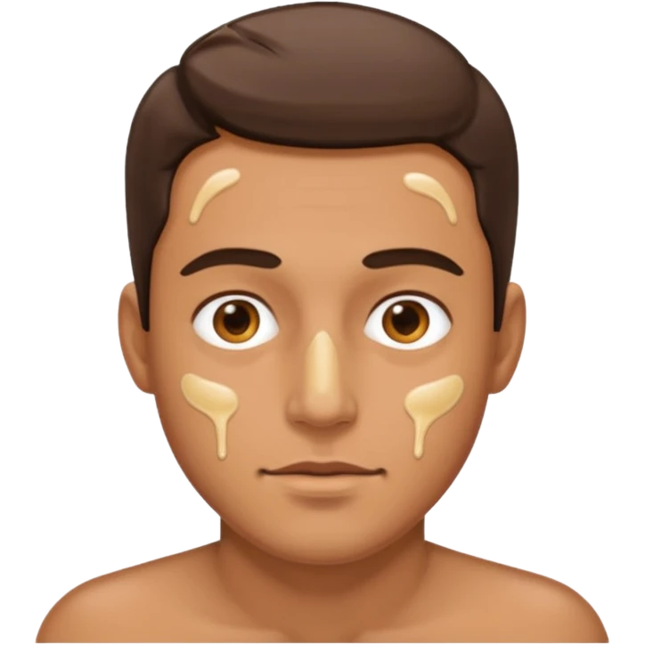 Guy face glazed by loads of cum emoji