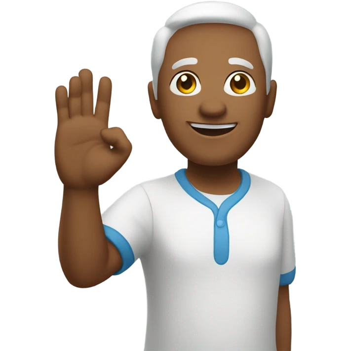 Waving hello emoji