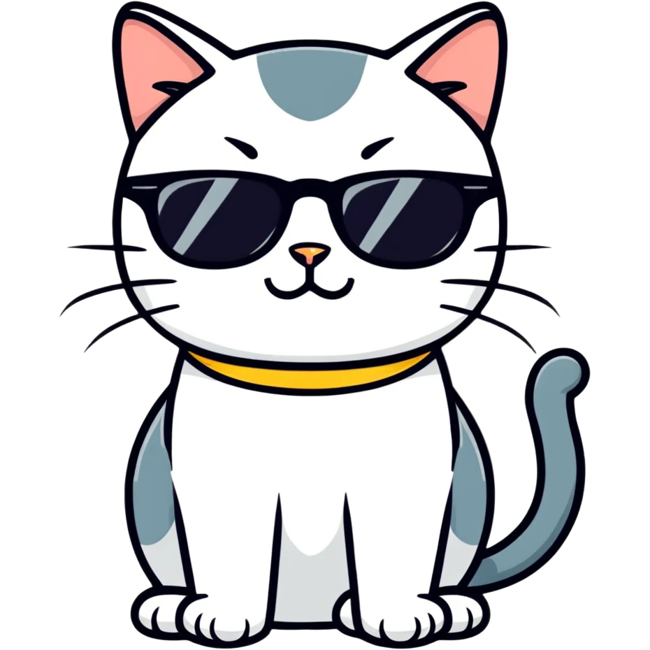 Cat with sunglasses emoji
