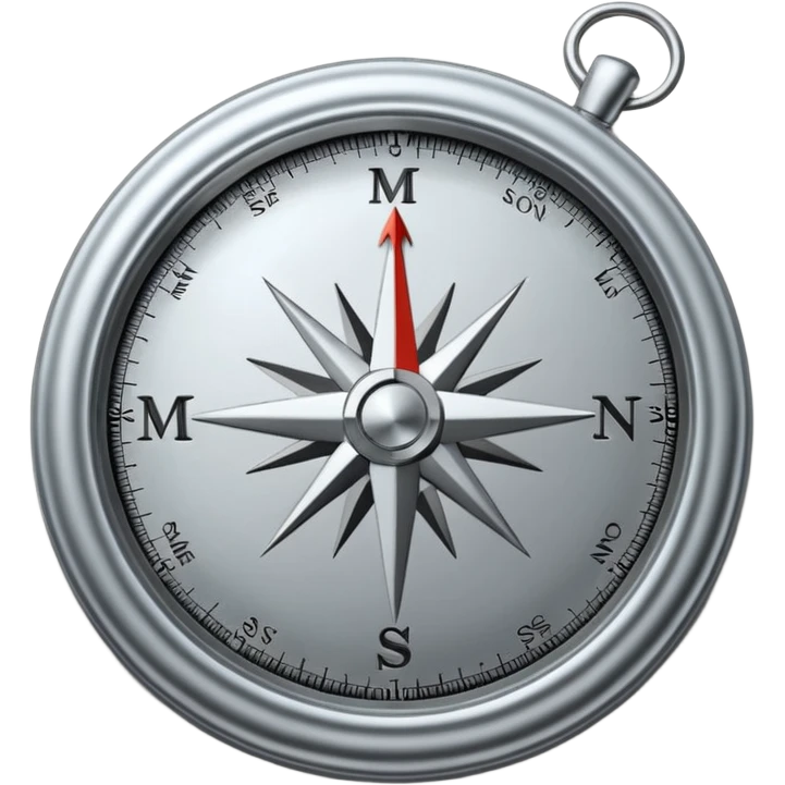 compass with 'mission' emoji