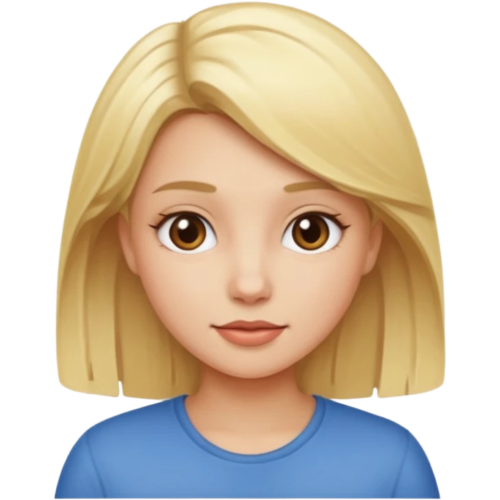 Blonde realistic girl emoji