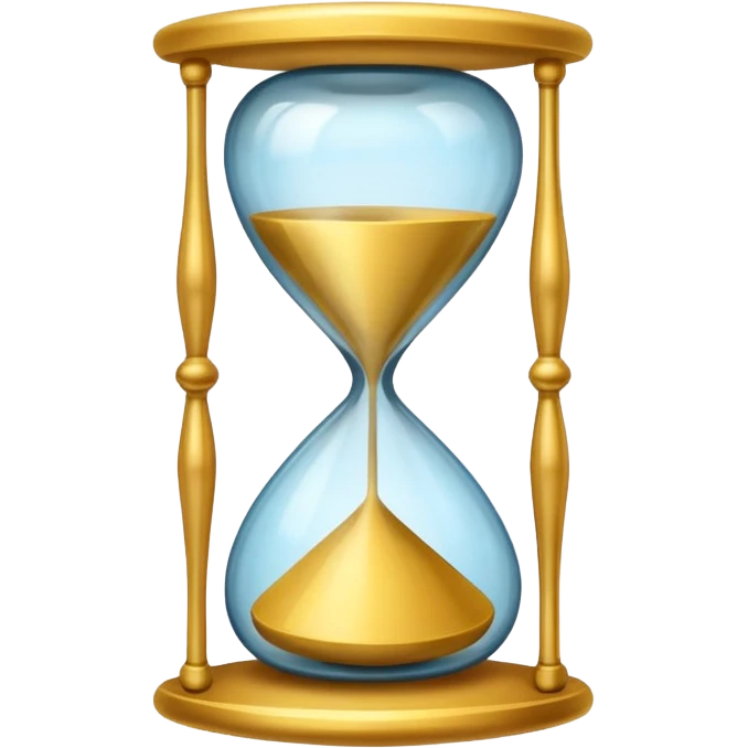 hourglass morphing fading into checkmark  emoji