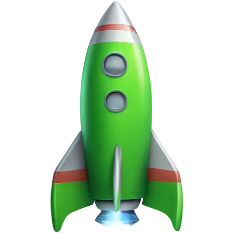 green rocket ship emoji
