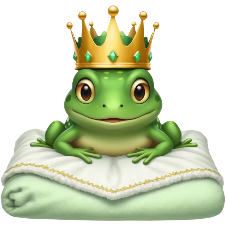 Princess frog in bed emoji