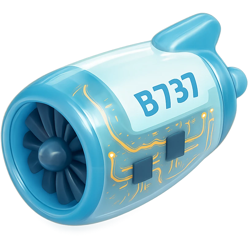 Jet B737 ENGINE emoji