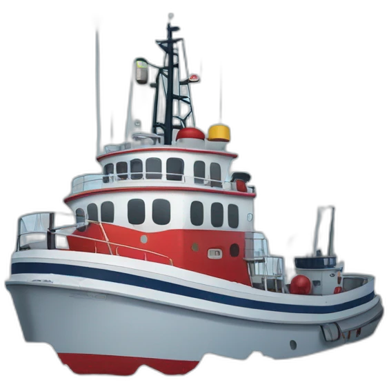 an offshore tug decorated for christmas cruising through ice pack emoji