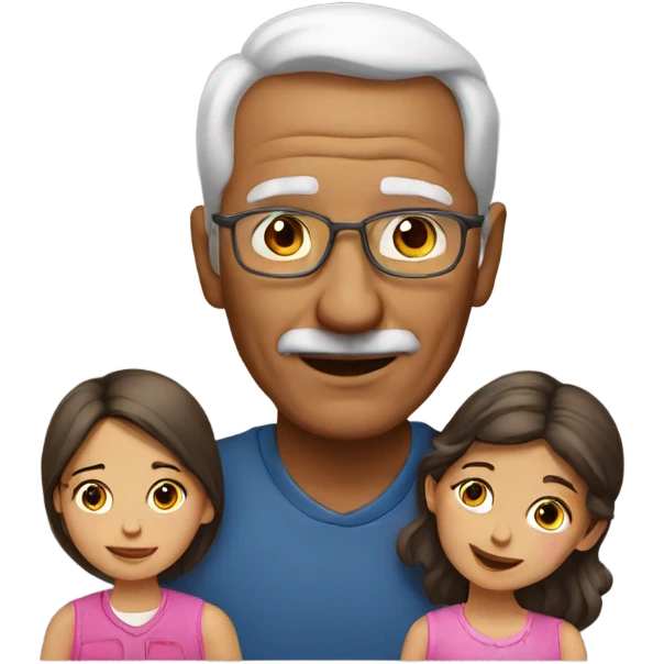 A grandfather with his daughter  emoji