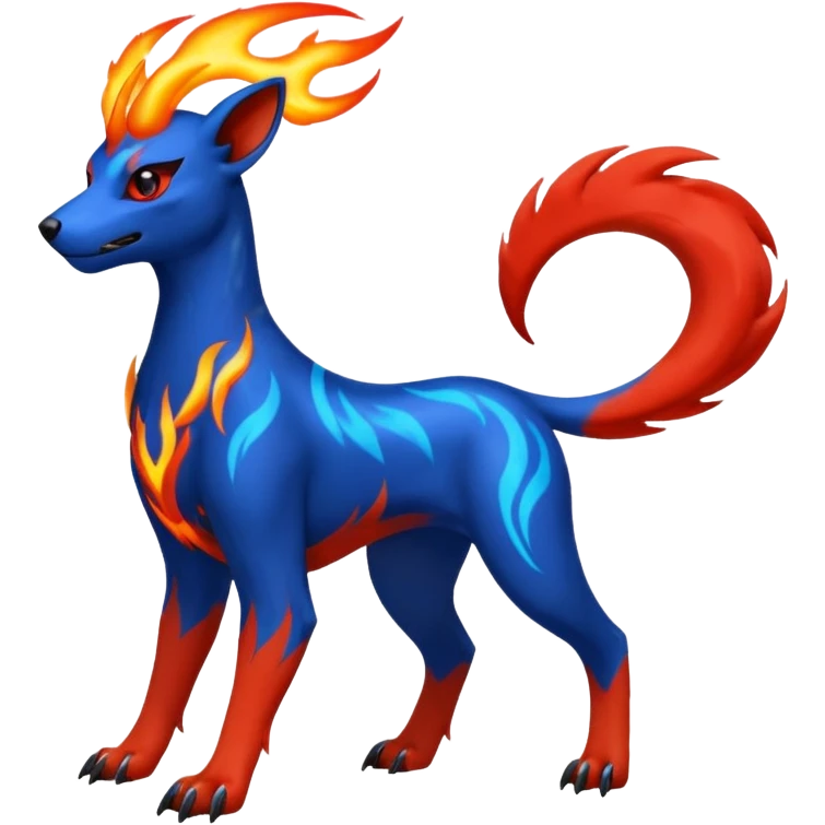 Houndoom-Electrike-Fakémon-hybrid-creature (full body)  emoji