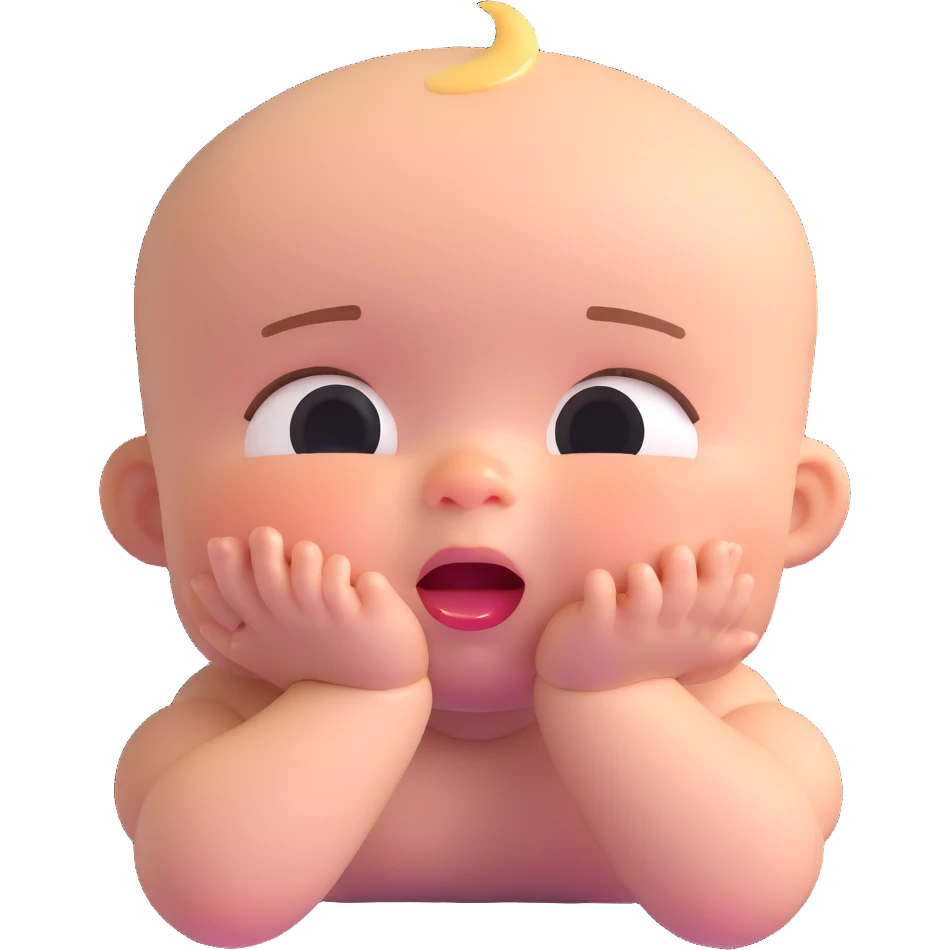 colorful crying baby emoji
