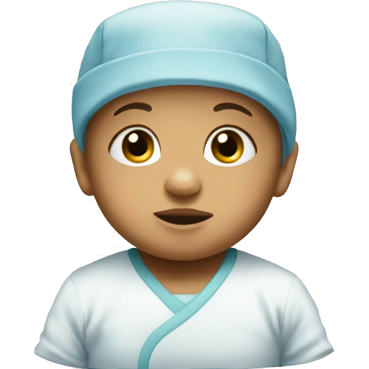 Baby with hospital hat emoji