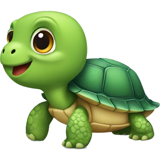 A cute little turtle with a task list including check mark emoji