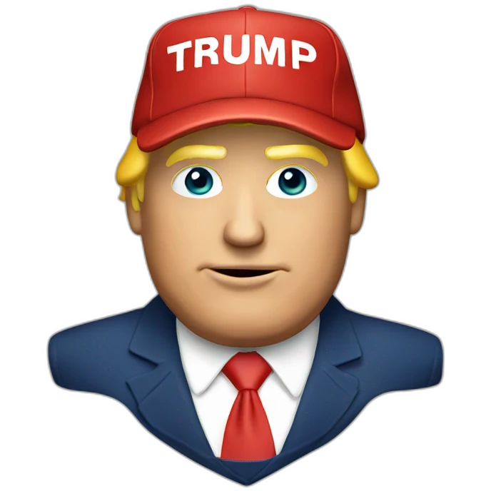 Trump with cap emoji