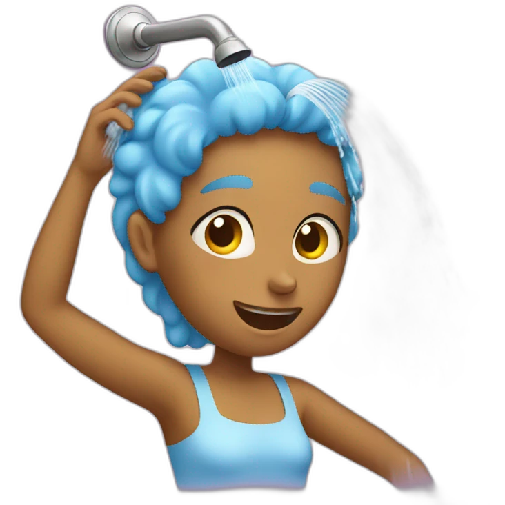 Woman taking a shower emoji