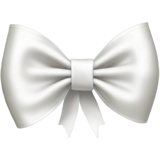 white satin bow emoji