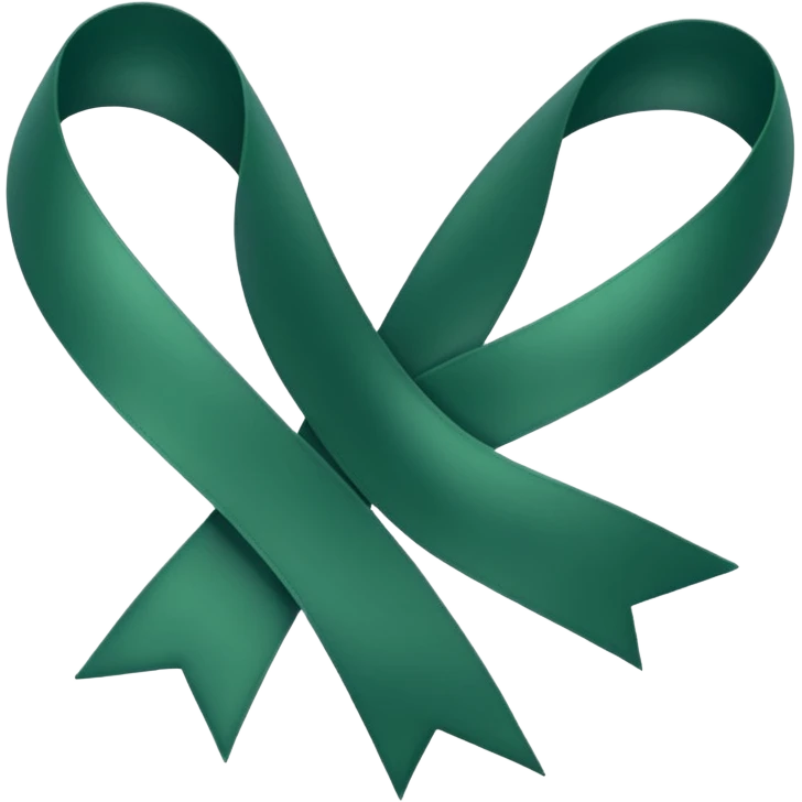 forest green ribbon emoji