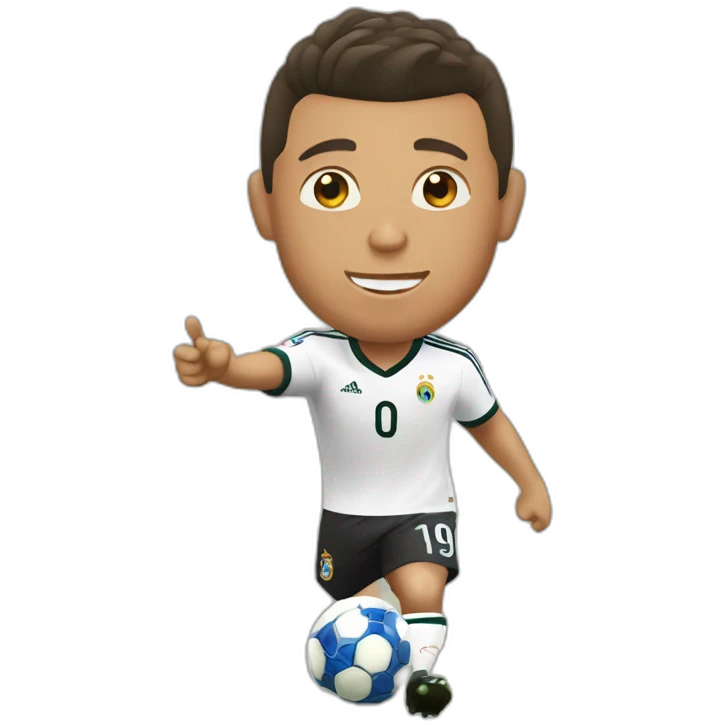 Ronaldo scoring on the pitch emoji