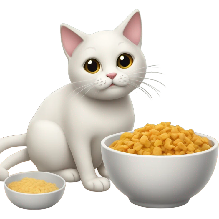 Cat with food emoji