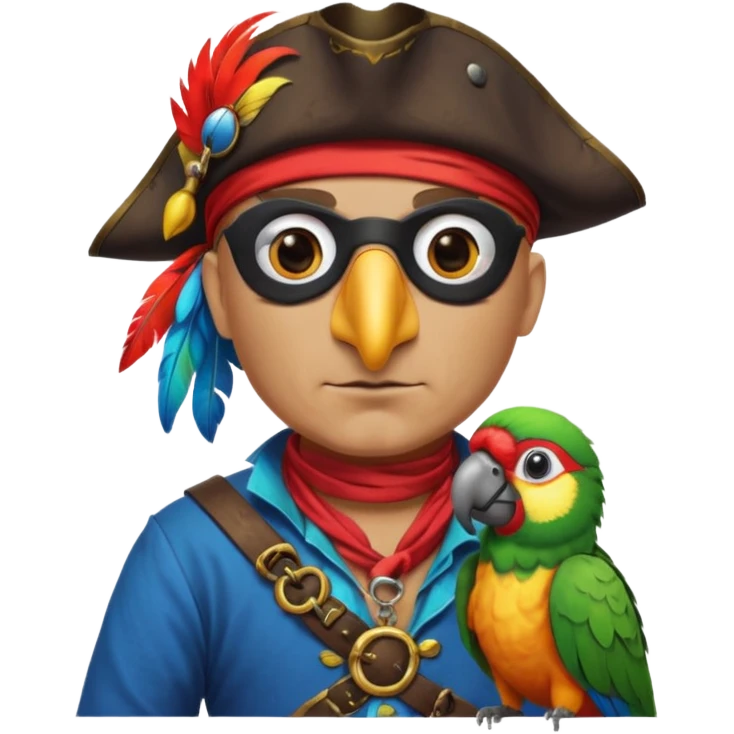 pirate and parrot emoji