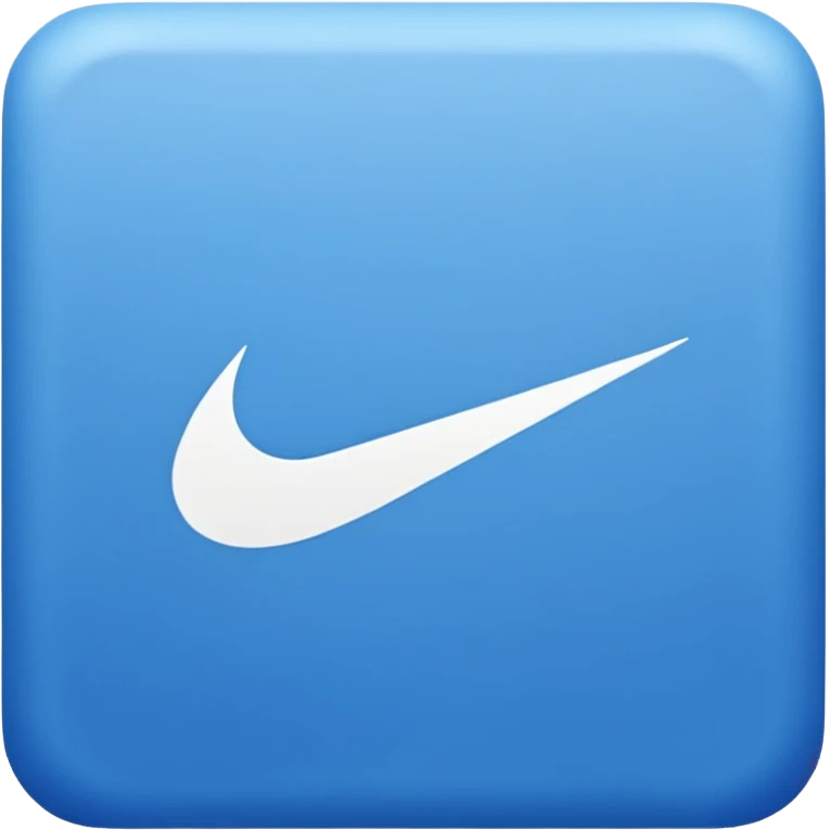 cuadrado azul que tenga dentro un logo de nike blanco emoji