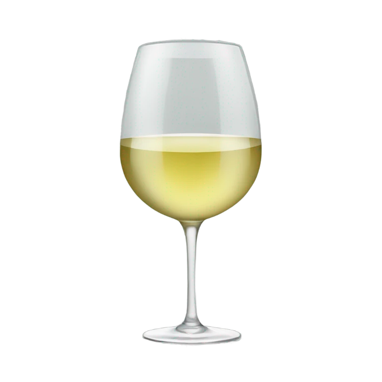 Glass of white wine  emoji