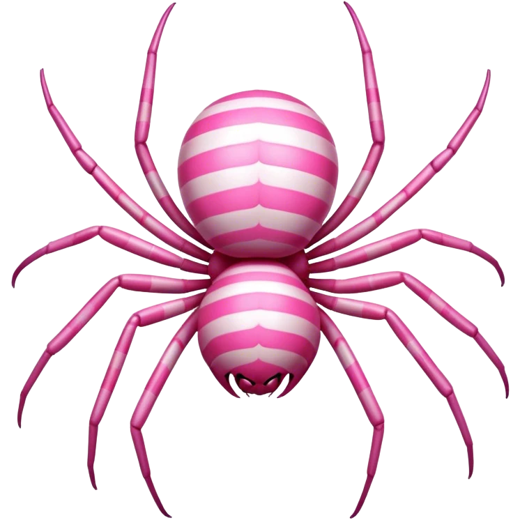 white spider with pink stripes emoji