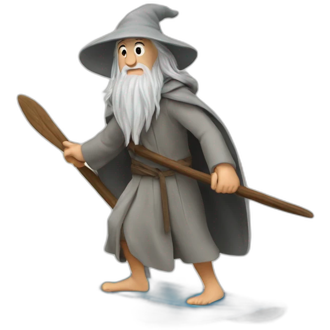 Gandalf surfing emoji