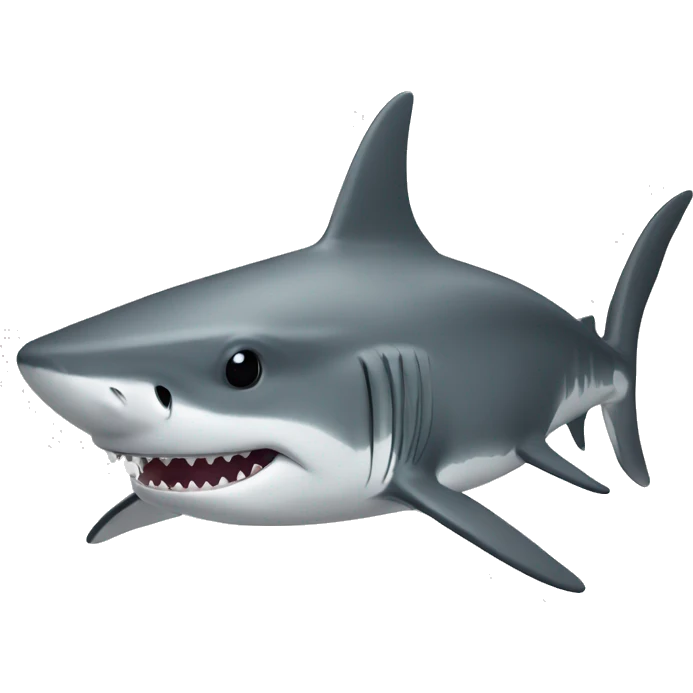 requin sans couleur emoji